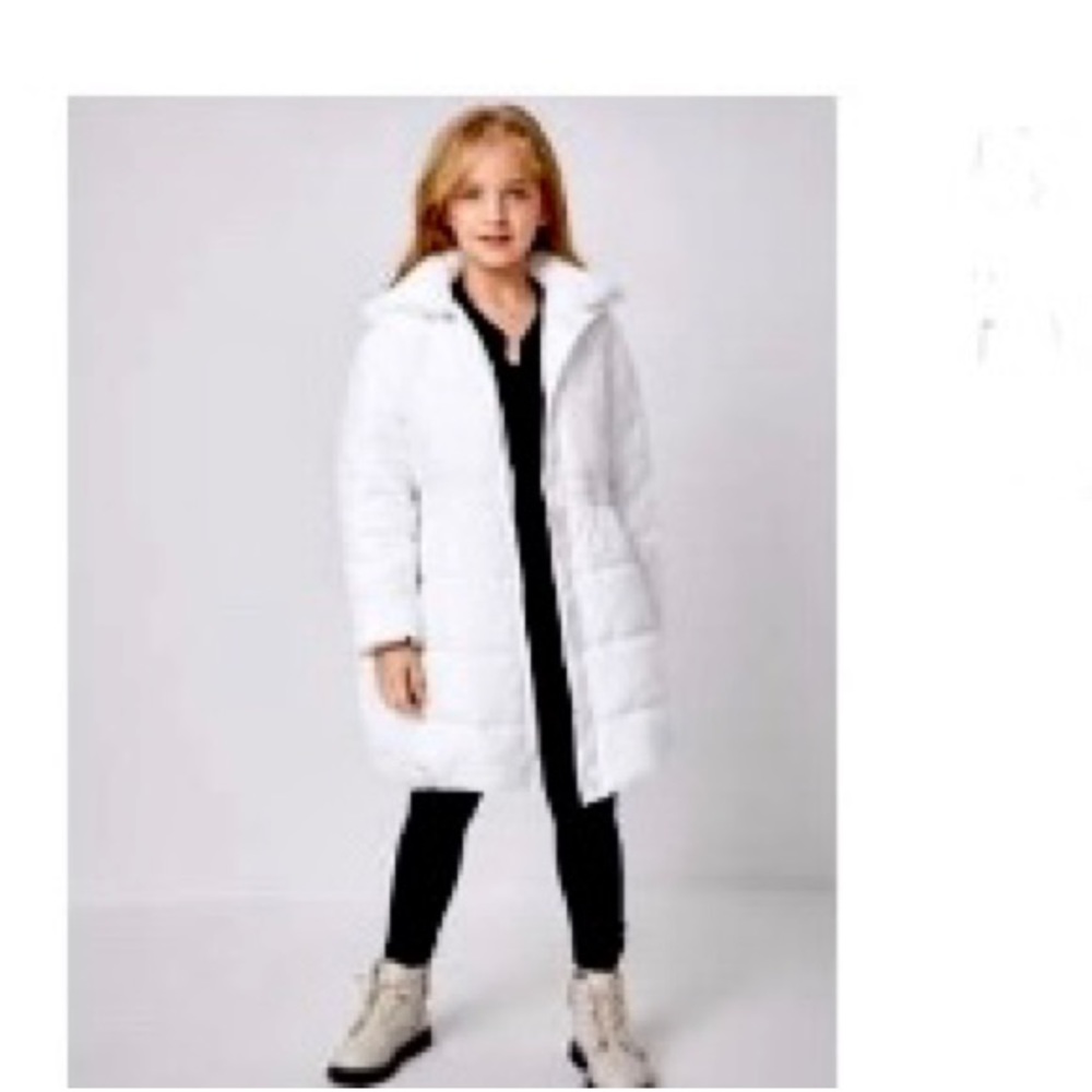 COPY - Girls SHEIN white quilted puffer coat. Sz 9 (EU134). NWOT. Never worn.